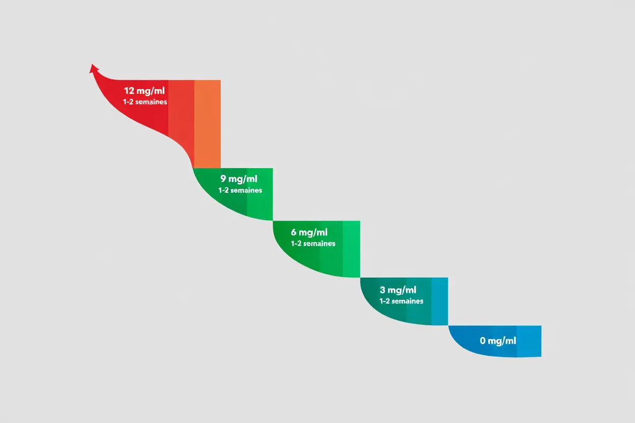 Progression de sevrage nicotinique par paliers