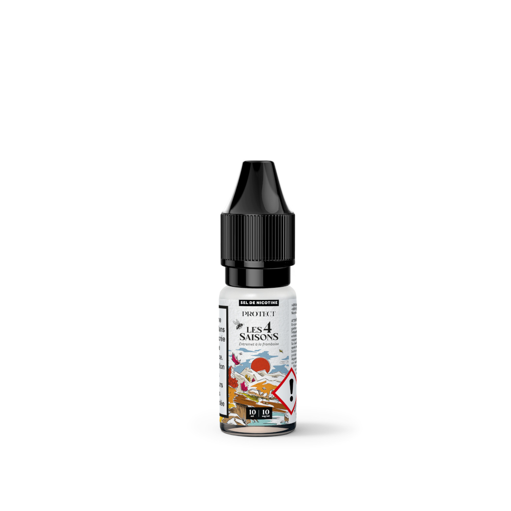 E liquide entremet à la framboise sels de nicotine les 4 saisons Protect