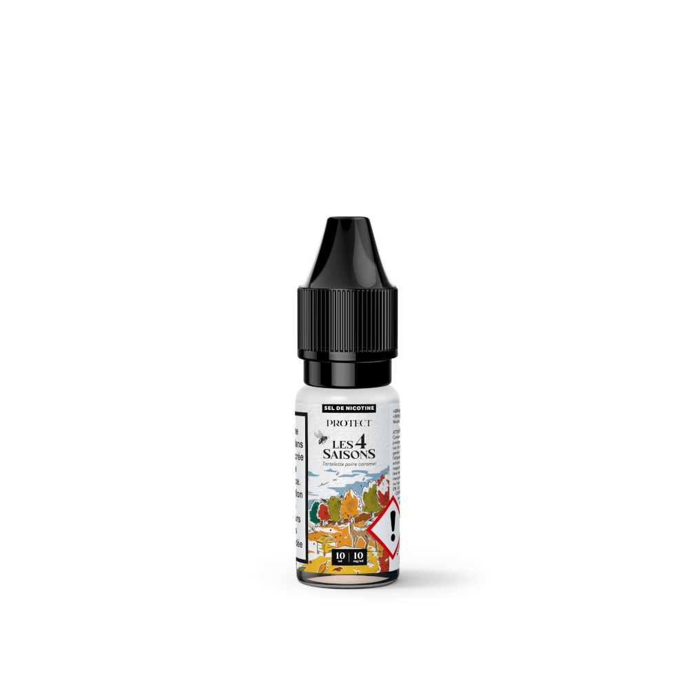 E liquide Tartelette Poire Caramel Sels Les 4 saisons Protect