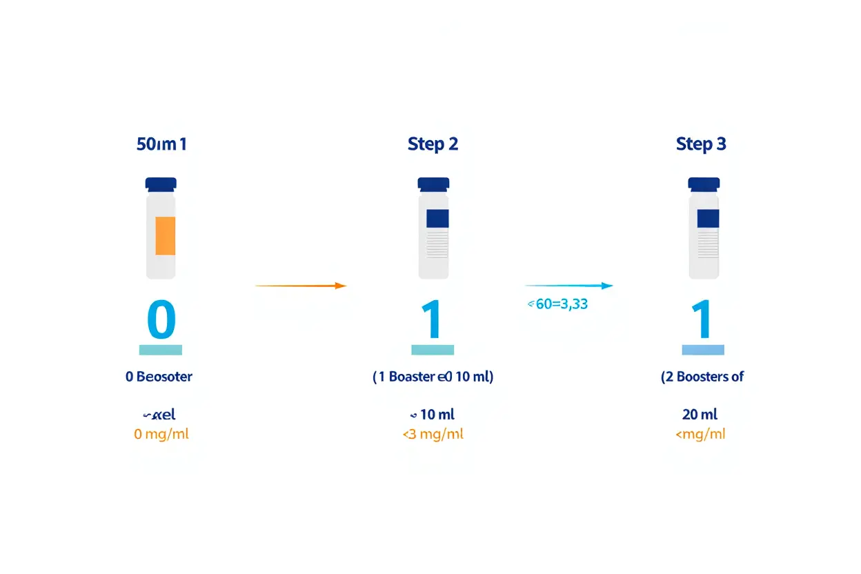 Calcul dosage nicotine avec boosters