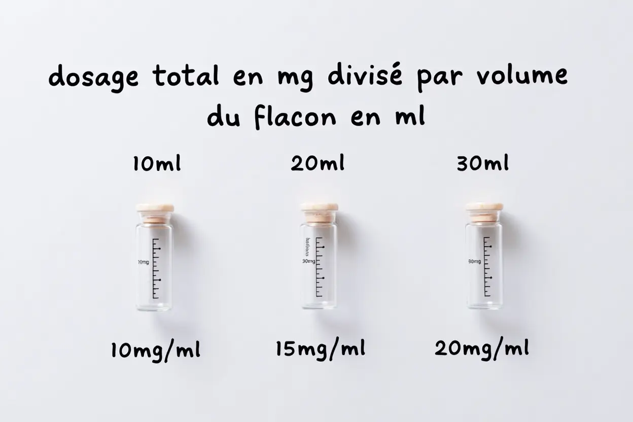 Calcul concentration CBD