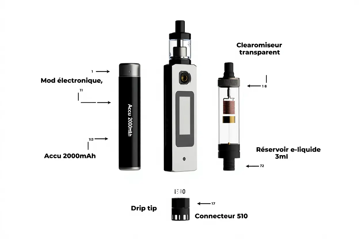 Composants principaux de la cigarette électronique