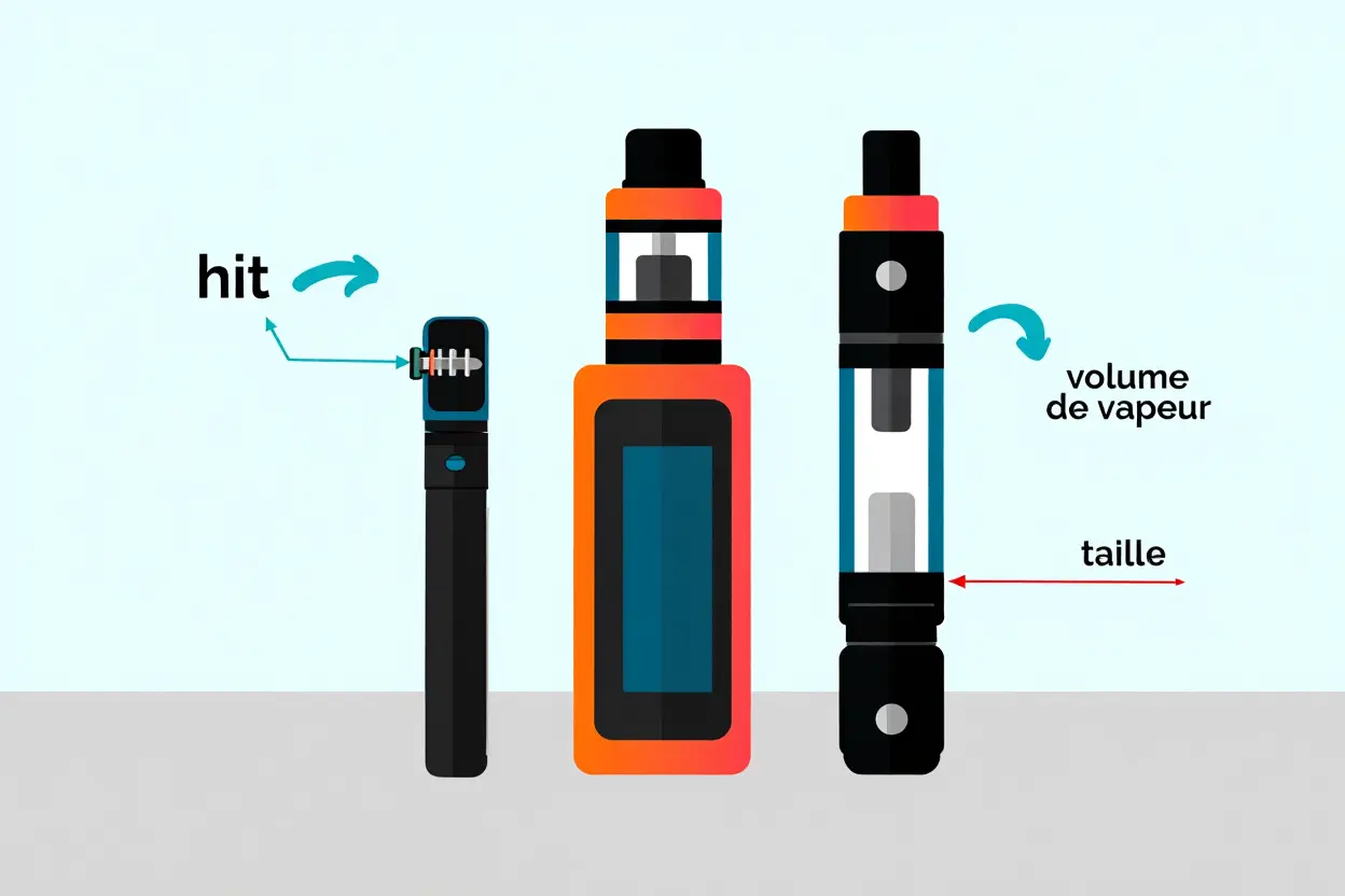 Types de dispositifs de vapotage