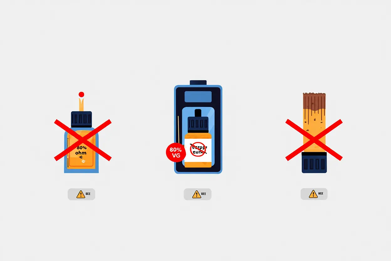 Erreurs courantes dans le choix d'e-liquide