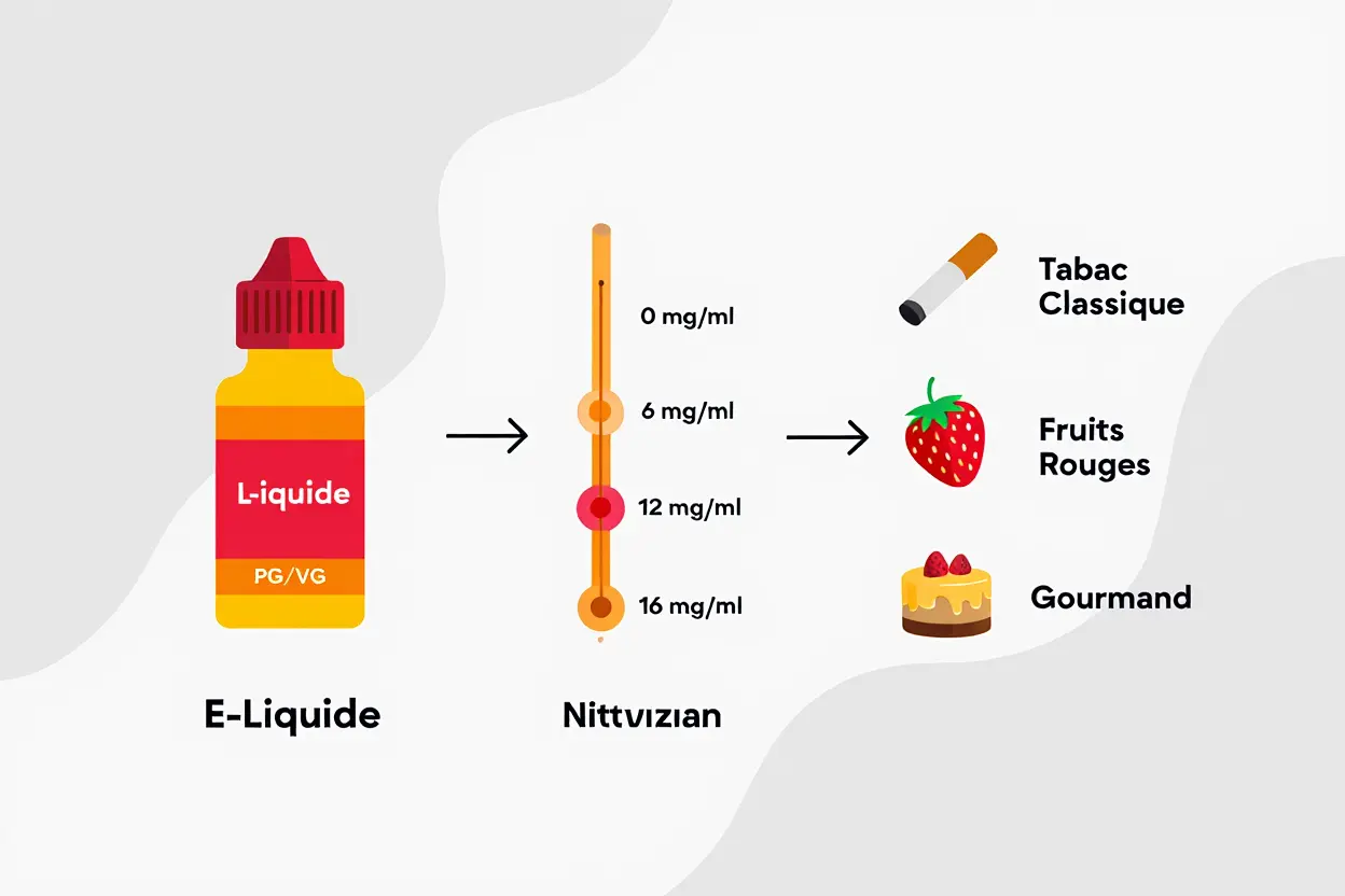 Trois critères du choix d'e-liquide