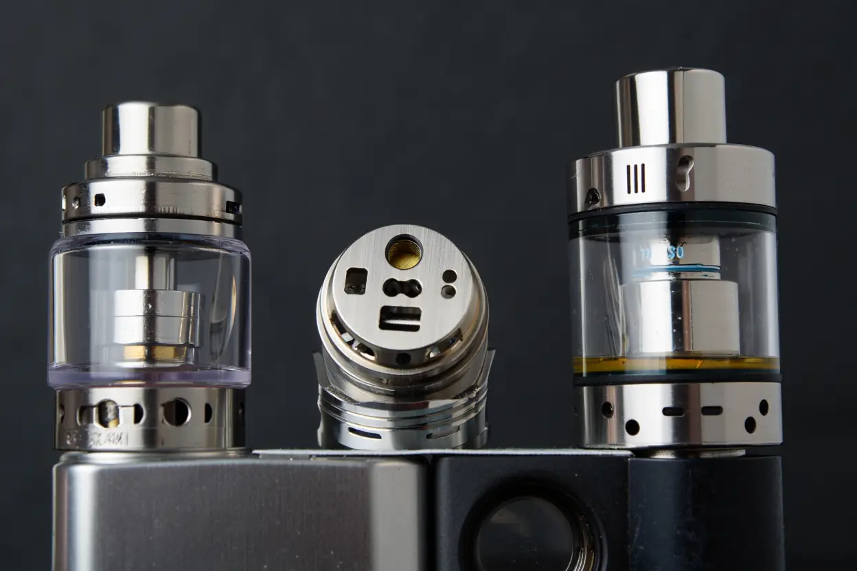 Trois types d'atomiseurs : clearomiseur, RDA et RTA