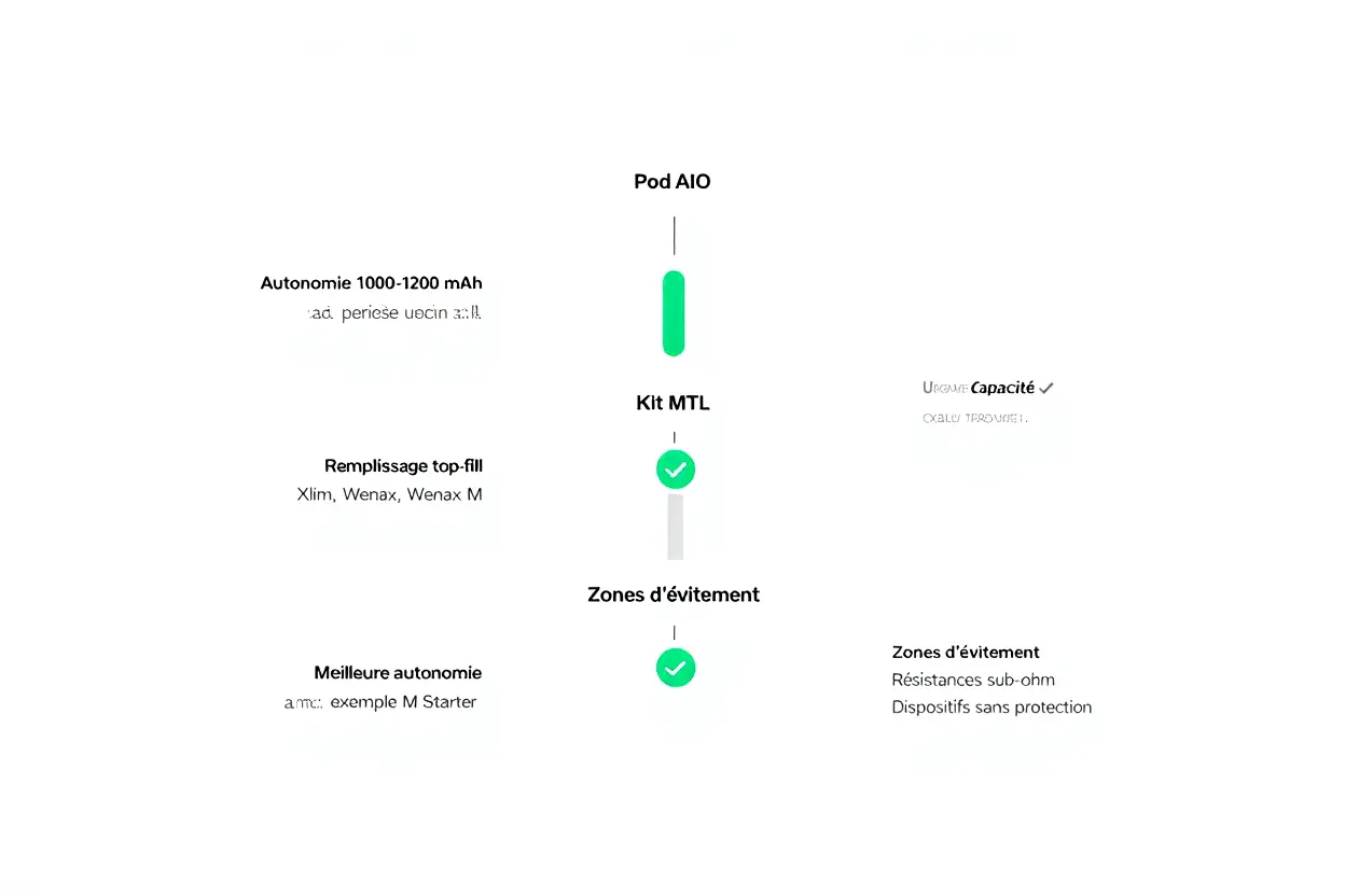 Types de dispositifs MTL recommandés